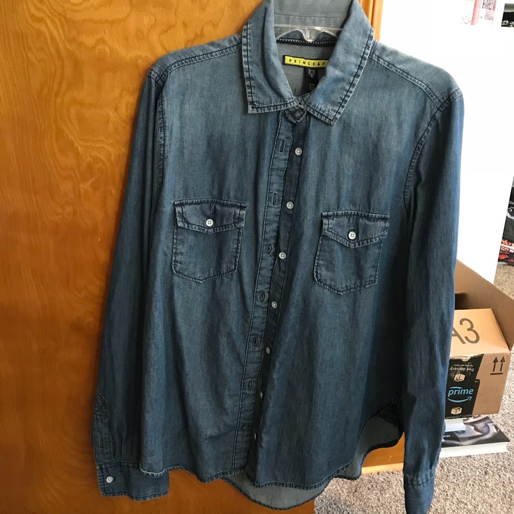 Denim button up